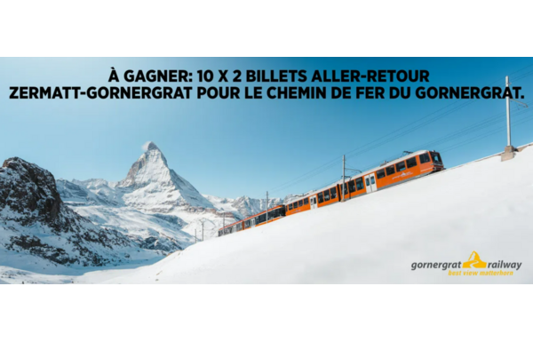 Concours : Gagnez 10 x 2 billets aller-retour Zermatt-Gornergrat pour ...