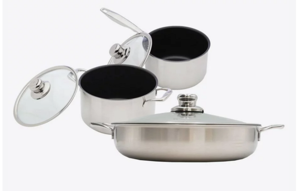 Gagnez 3 ensembles de casseroles suisses de haute qualité, composés de 3 pièces, d'une valeur approximative de 650 Euros