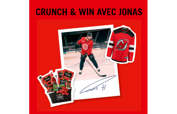 Gagnez un avec Jonas Siegenthaler, un maillot de hockey dédicacé, et un lot de produits Thai Kitchen de CHF 250.-