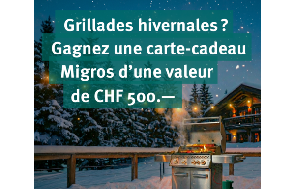 Gagnez l’une des 5 cartes-cadeaux MIGROS d’une valeur de CHF 500.– chacune