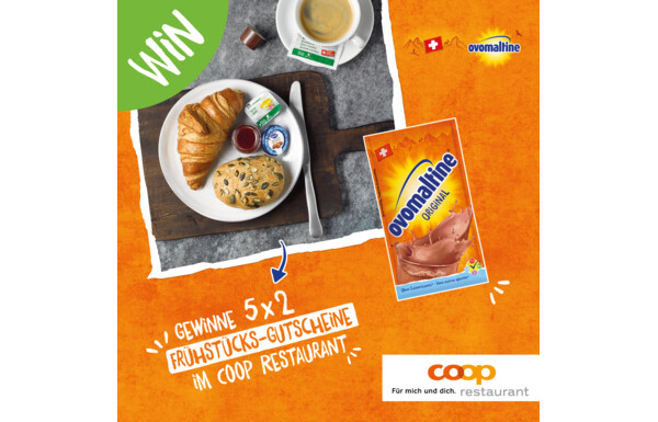 Gagnez 5x 2 bons pour un petit-déjeuner au Coop Restaurant