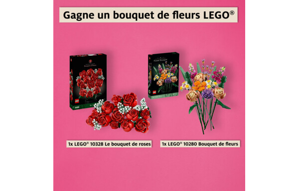Gagnez un bouquet de fleurs ou des roses LEGO