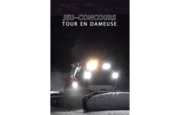 Gagnez un tour en dameuse d’1 heure pour 2 personnes, jusqu’au sommet du domaine