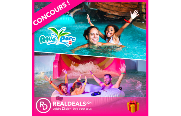Gagnez 5 packs Famille pour Aquaparc pour 2 adultes et 2 enfants d'une valeur de CHF 825.-