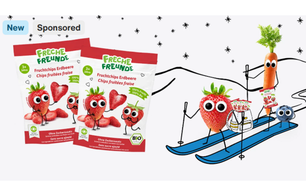 Testez gratuitement les chips à la fraise Freche Freunde