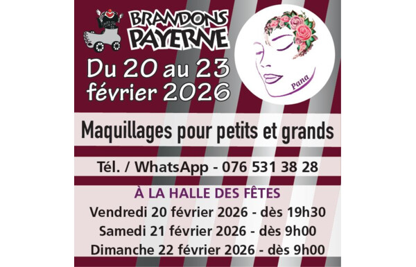 Gagnez l'un des 4 bons maquillage et profitez de vous grimer et vous sublimer durant les Brandons !