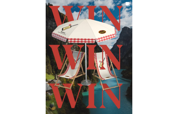 Gagnez 3 lots, chacun contenant: 1 kg de fromage à raclette suisse, 2 transats et un parasol