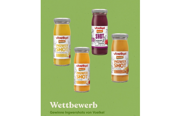 Gagnez l'un des 3 packs avec différents shots de gingembre