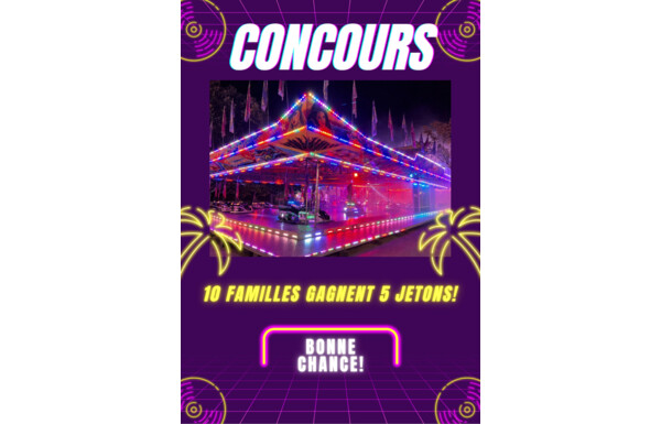 Gagnez 10 famillles gagnent 5 jetons de tamponneuses chez Discooter XXL Bourquin fait escale à Etoy (VD) jusqu’au 7 juin