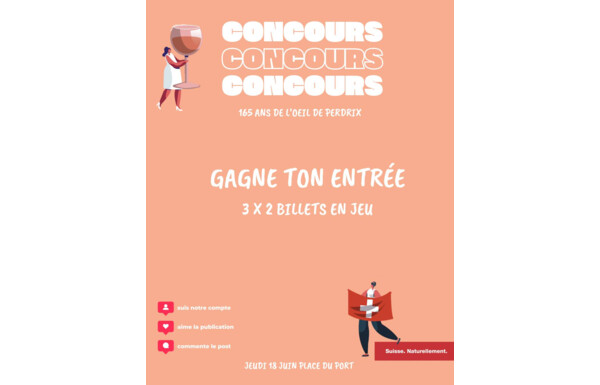 Gagnez 3x 2 billets pour la grande fête du 18 juin à la Place du Port à Neuchâtel