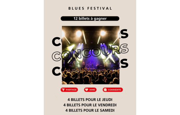 Gagnez l’un des 12 billets mis en jeu pour le Blues Festival de Sierre qui aura lieu du 18 au 20 juin