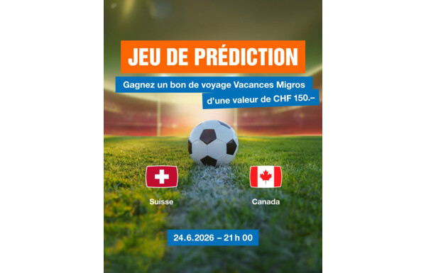 Gagnez un bon de voyage d’une valeur de CHF 150.–