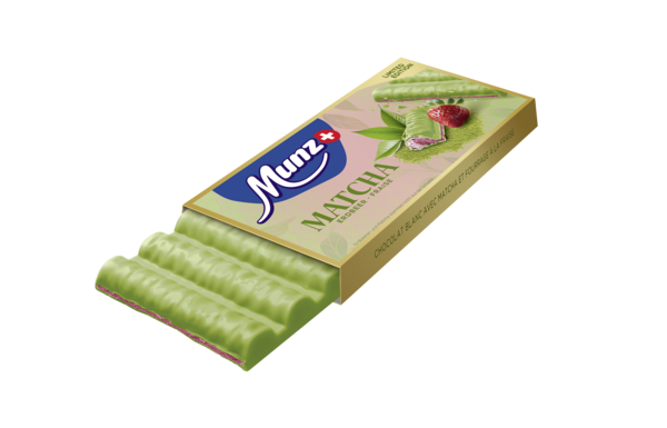 Gagnez l'une des 10 tablettes de chocolat Munz Matcha Fraise en édition limitée