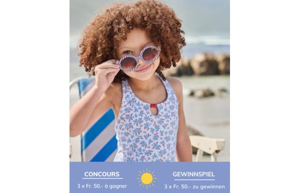 Gagnez l’une des 3 cartes cadeaux de CHF 50.- pour préparer l’été des petits