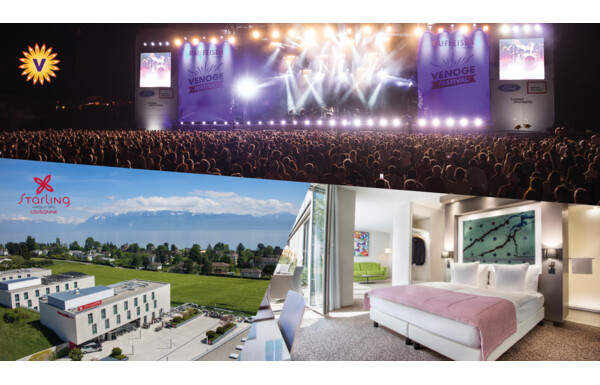 Gagnez une nuitée pour deux en suite Junior avec vue lac, 2 billets VIP CLUB VENOGE et un transfert en voiture officielle jusqu’aux portes du Festival
