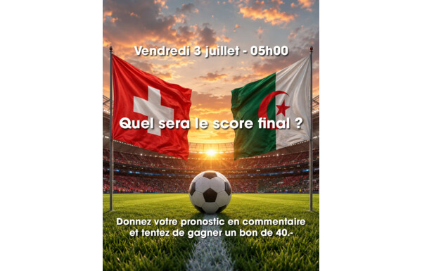 Gagnez un bon d'achat d'une valeur de CHF 40.-